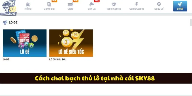 Cách chơi bạch thủ lô tại nhà cái SKY88