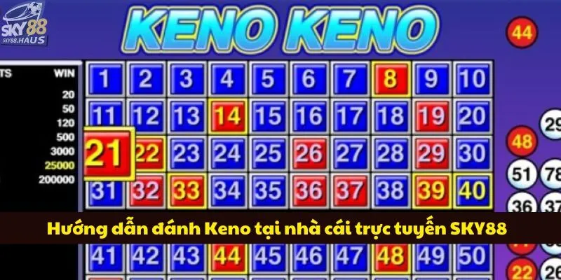 Hướng dẫn đánh Keno tại nhà cái trực tuyến SKY88
